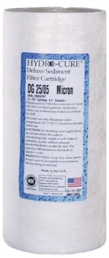 Hydrocure 10" 25/05 Deluxe Sediment Filter Hydrocure 10" 25/05 Deluxe Sediment Filter